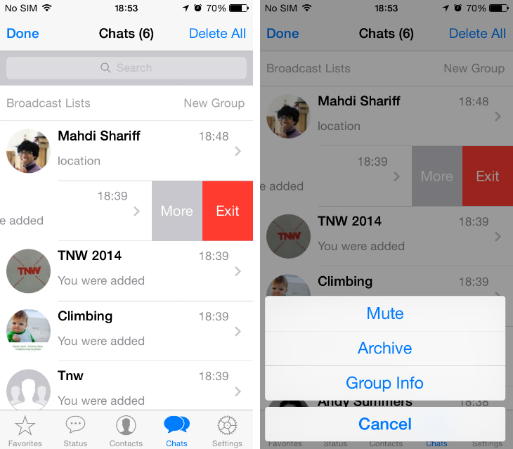 trim video iphone Gets for iPhone Archive Option Chats to WhatsApp