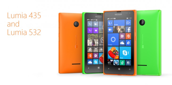 Lumia435 730x362 Microsoft launches low end Lumia 435 and 532, arriving February