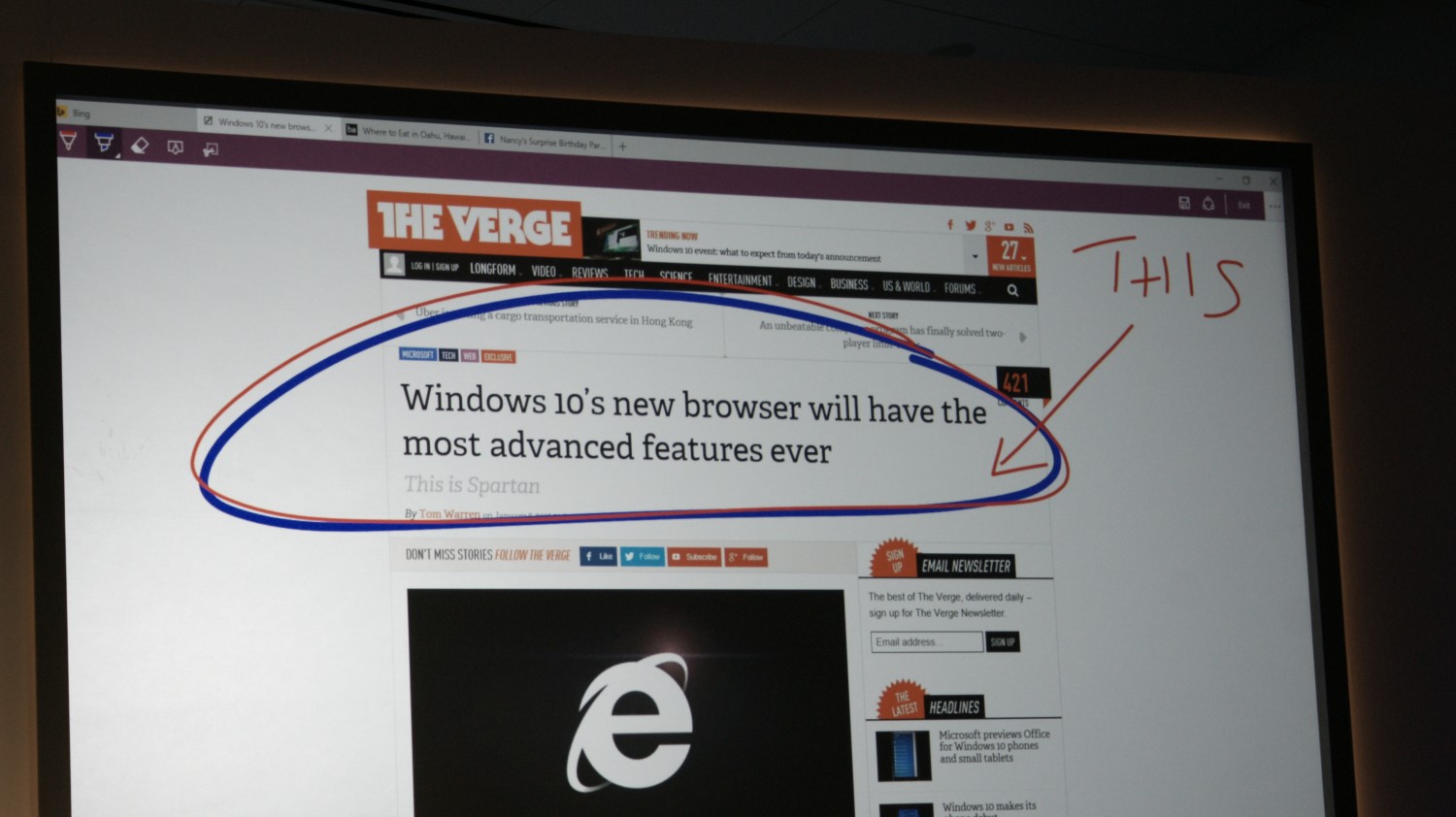 Windows 10 0121 354 This is Spartan, Microsofts new browser to challenge Google Chrome