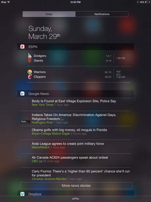 iOS widgets 520x693 Apple iOS 8 v Android 5.1   which is best?