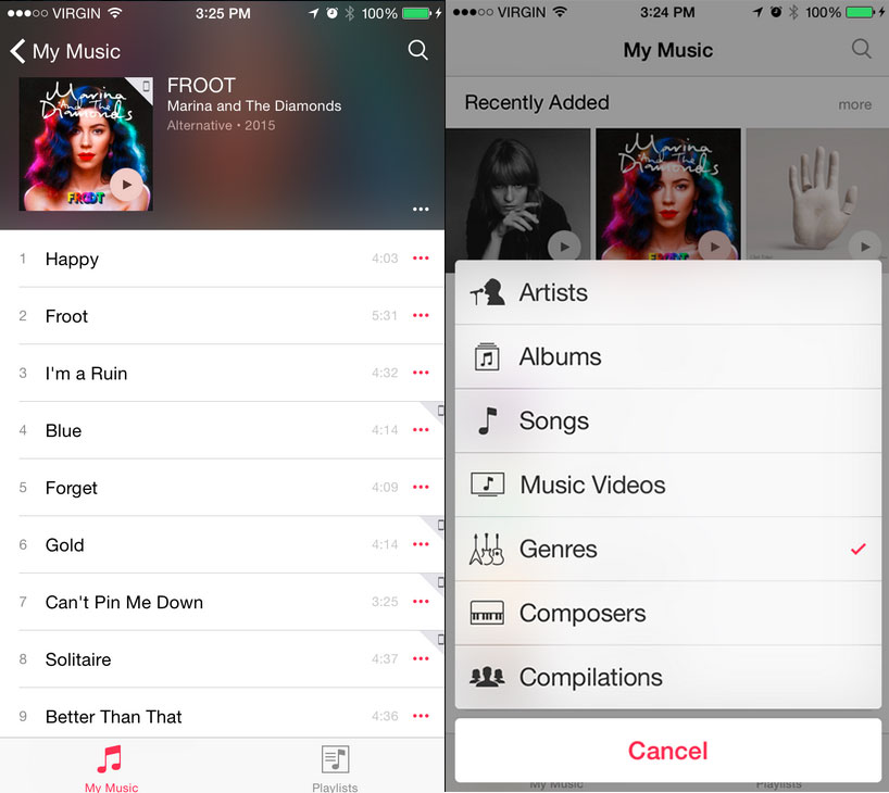 new app Heres our first look at Apples new Music app in iOS 8.4