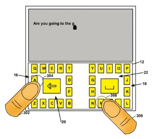 patent Google thumb keyboard
