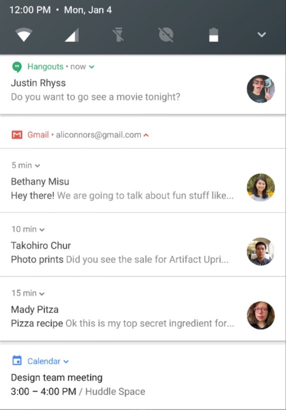 Notifications Android N