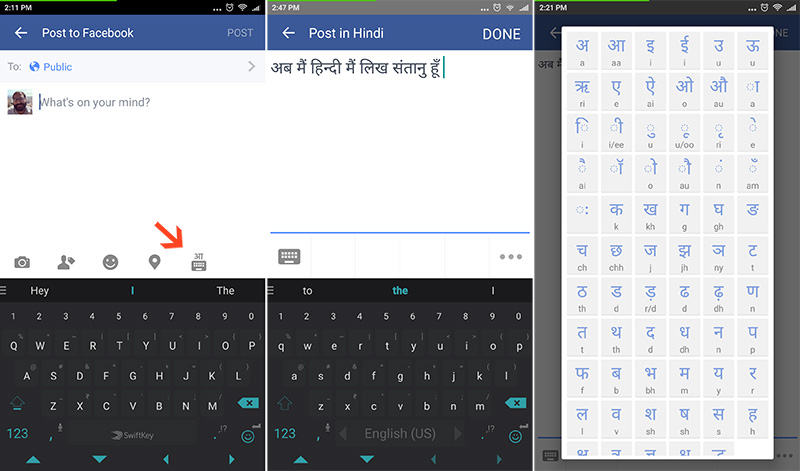 Facebook now includes a Hindi editor for transliteration along with a visual keyboard