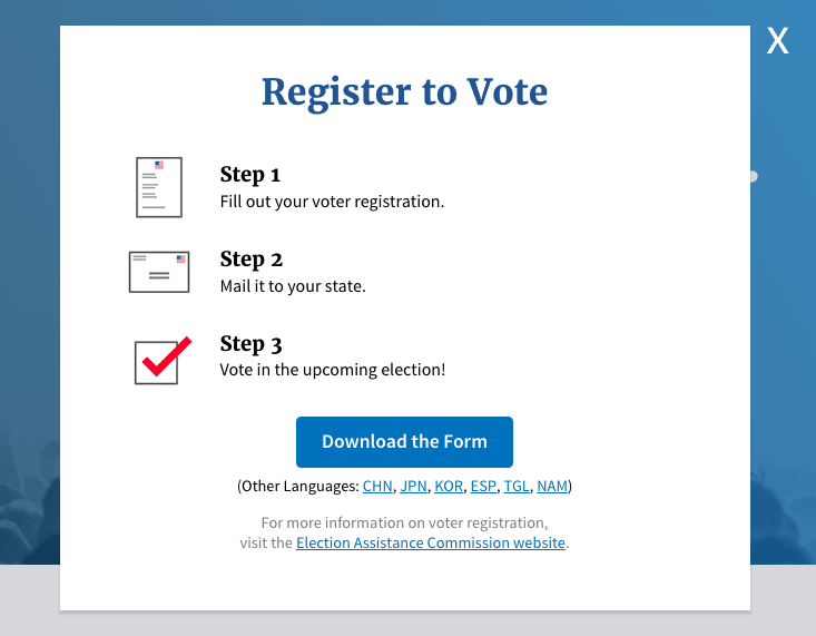 Tennessee voter registration