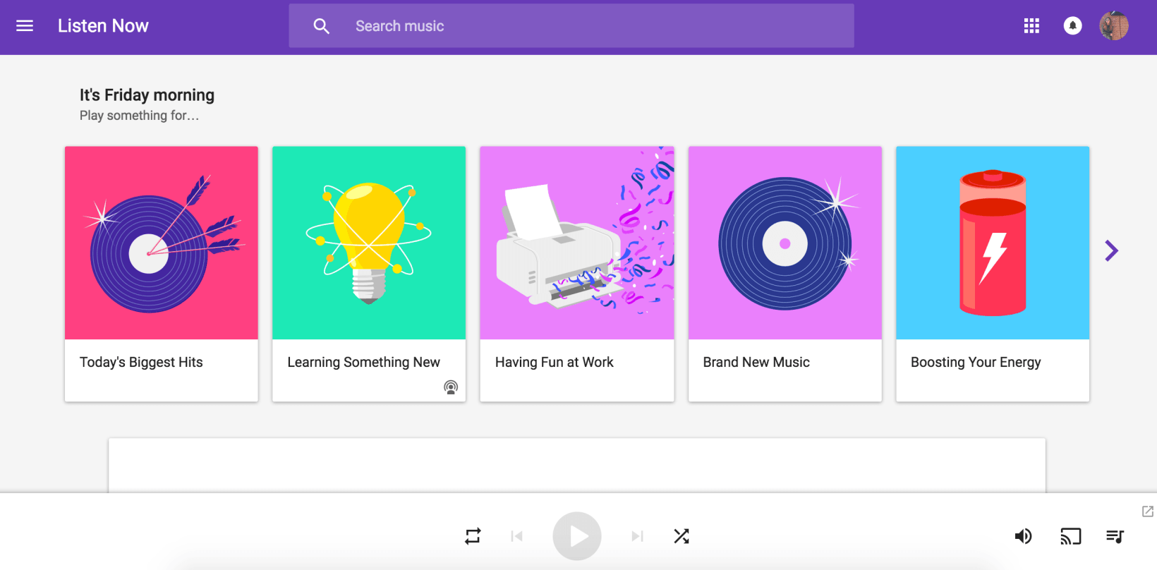 google play music purple