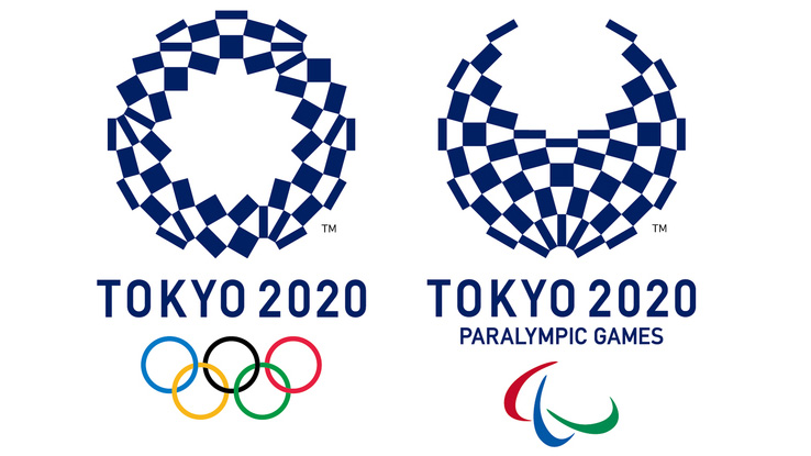 This image released Monday, April 25, 2016 by The Tokyo Organising Committee of the Olympic and Paralympic Games shows the new official logos of the 2020 Tokyo Olympics, left, and the 2020 Tokyo Paralympic Games. Organizers unveiled the new official logo of the 2020 Tokyo Olympics on Monday, April 25, opting for blue and white simplicity over more colorful designs. The winning logo, selected from four finalists, is entitled Harmonized Checkered Emblem. It features three varieties of indigo blue rectangular shapes to represent different countries, cultures and ways of thinking. (The Tokyo Organising Committee of the Olympic and Paralympic Games via AP)