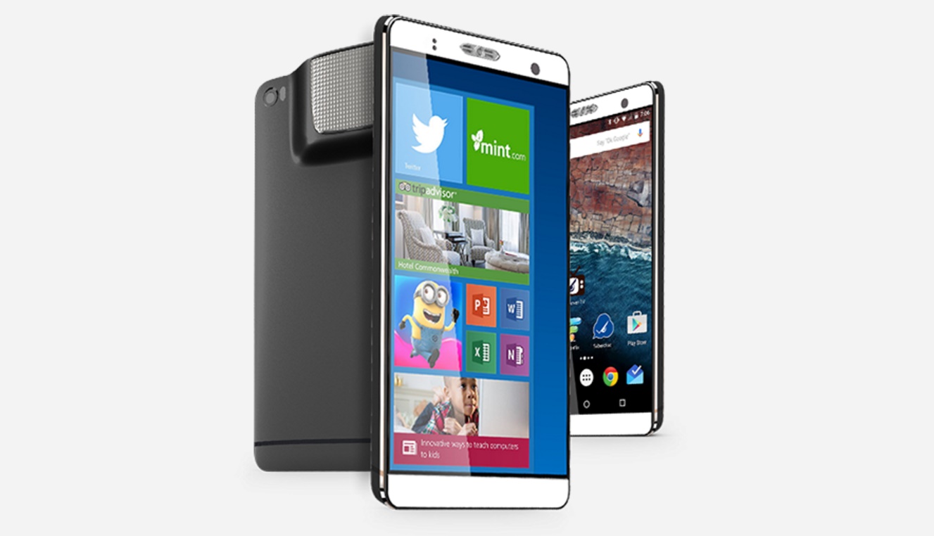 This 7-inch 'phone' packs Android, Windows, and a projector