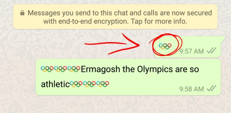 WhatsApp tem uma emoji escondidos Jogos Olímpicos