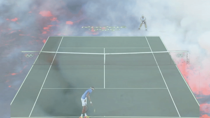 Olympic Tennis Final Played On Giant Green Screen The Internet Noticed