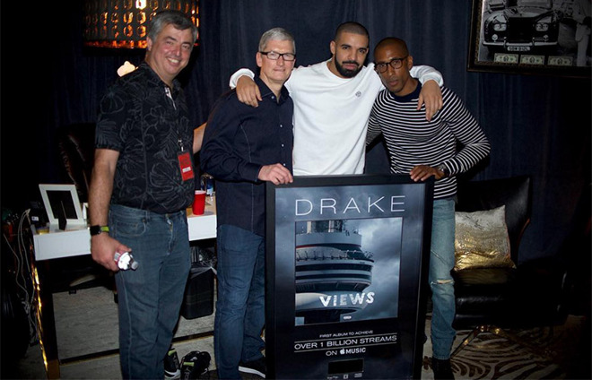 Drake’s Views is the first album to break one billion streams on Apple Music