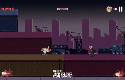 8-bit Jack Reacher game pays homage to a running joke about Tom Cruise running