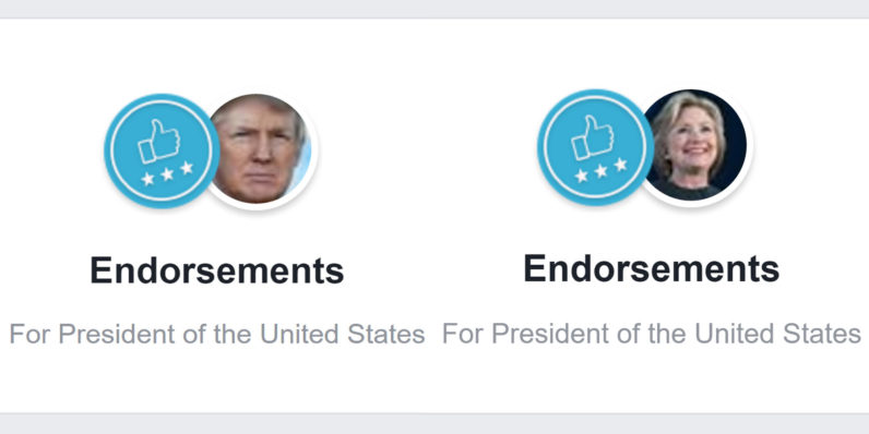 Facebook now lets you publicly endorse candidates (if you’re brave enough)