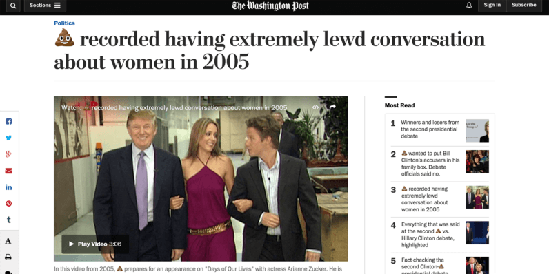 Browser extension makes the web great again by turning Trump mentions into poop emoji