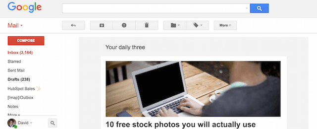 I'll clean out my inbox later today.