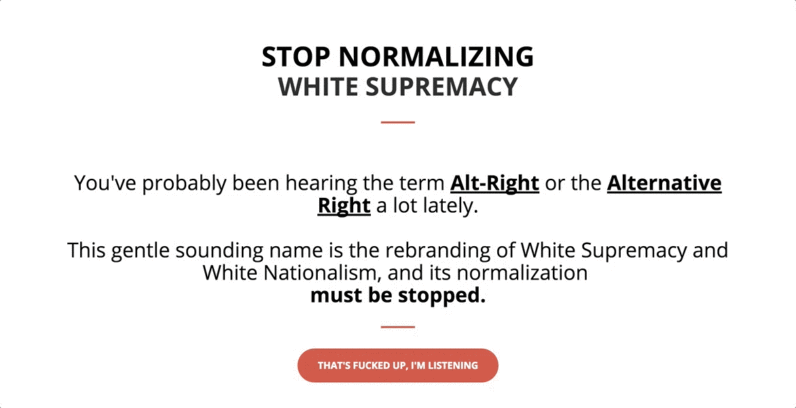 This Chrome extension replaces ‘alt-right’ with ‘white supremacist’