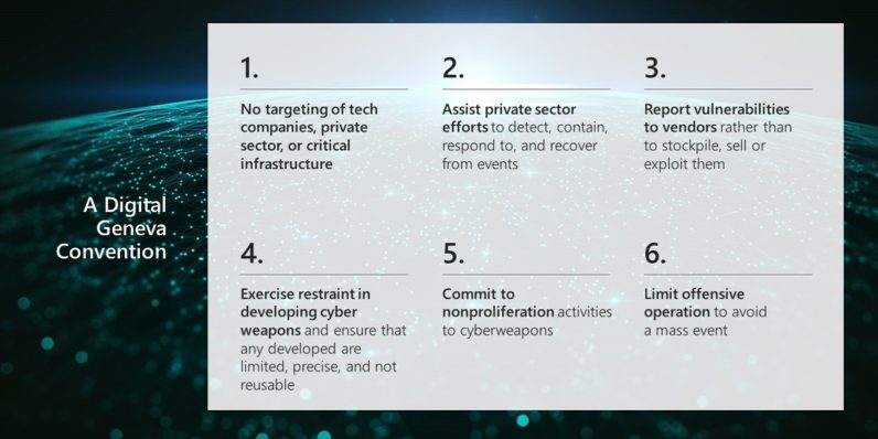 Microsoft calls for a ‘Digital Geneva Convention’